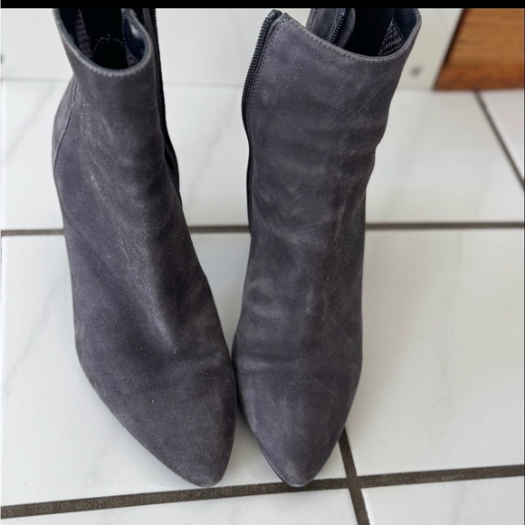 Aquatalia Gray Suede Heeled Boots - Picture 5 of 10